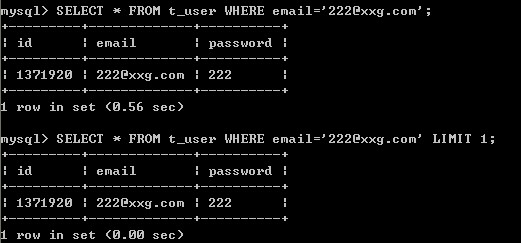 MySQL查询优化:LIMIT 1避免全表扫描