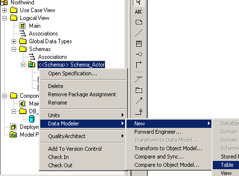 用Rational <wbr>Rose来建立数据库表