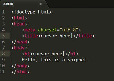 sublime text 2代码片段（Snippet）功能的使用