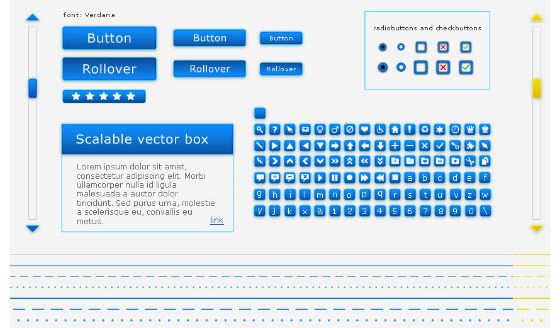 Web kit interface layout pack