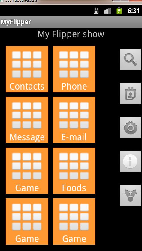 Android 实现WP7风格，ViewFlipper加入手势