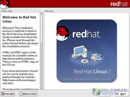 RedHat9 安装 图解