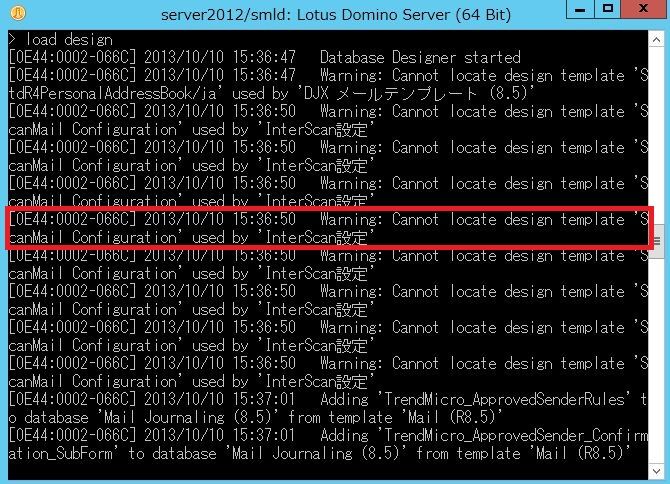 [Domino]执行命令load design的时候出现Warning: Cannot locate design template