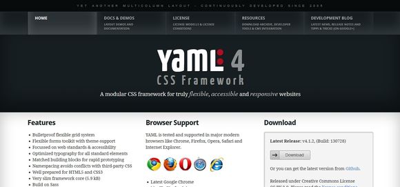 Yaml - responsive html5 frameworks