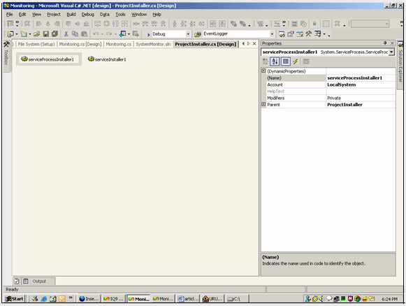 Monitoring System Usage using Windows Service