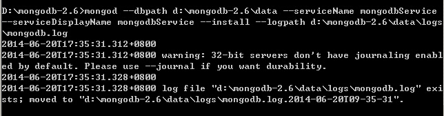 MongoDB与.NET结合使用一（mongodb在windows 2003上的安装）