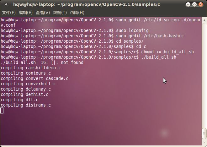 Ubuntu10.10中安装opencv2.1_数字图像处理