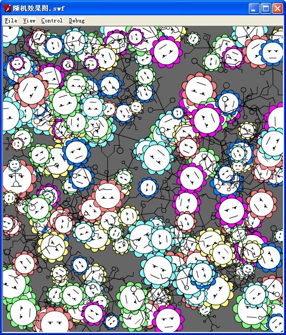 Flash小玩意图案创作：随机的效果Demo