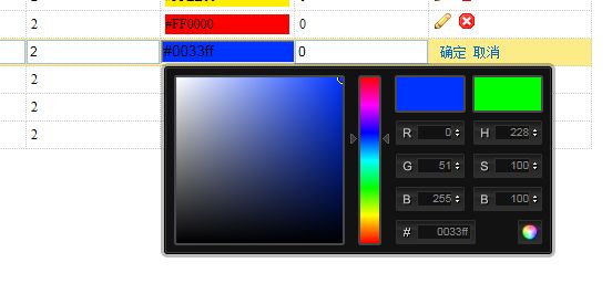 easyui datagrid 自定义editor实现颜色选择器