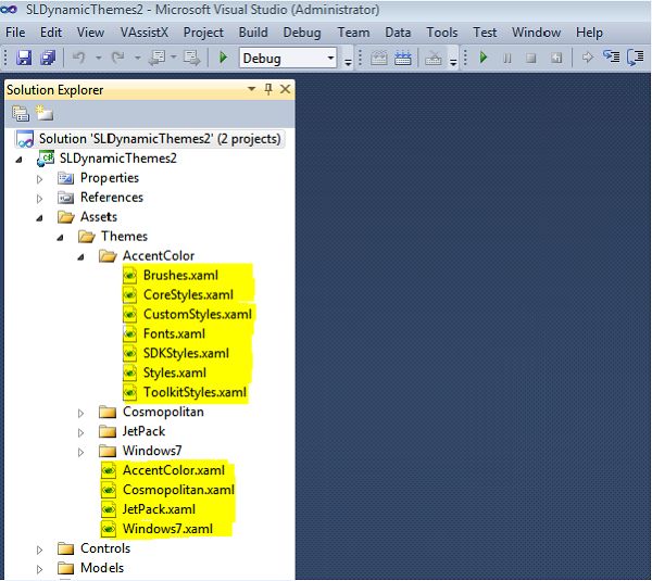Silverlight 动态改变主题