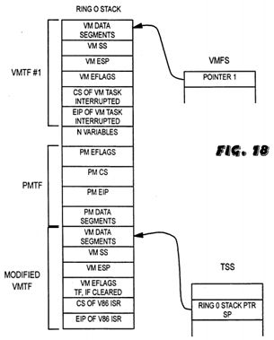 Reentrant protected mode kernel using virtual 8086 mode interrupt service routines