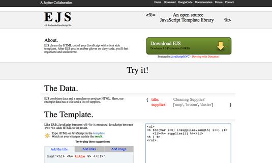 【JavsScript】推荐五款流行的JavaScript模板引擎