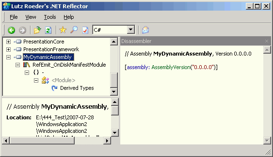 定义动态程序集 Defining a Dynamic Assembly