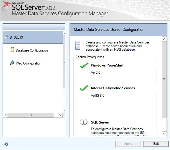 SQL Server 2012 Master Data Service(MDS)安装配置与示例