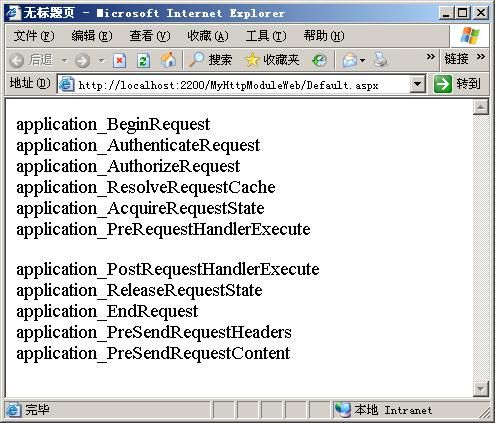 Asp.net Process Model 之三：HttpModule 和 HttpHandler