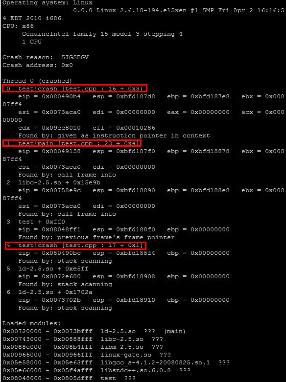 Linux下Breakpad的几个主要工具