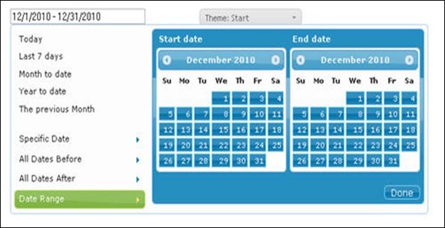 date range date picker