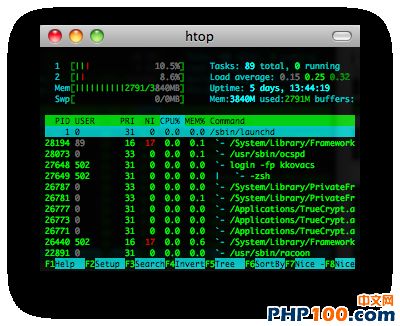 htop screenshot