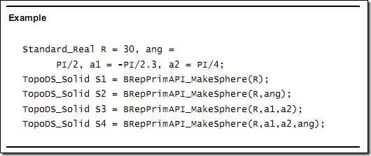 Construction of Primitives in Open Cascade