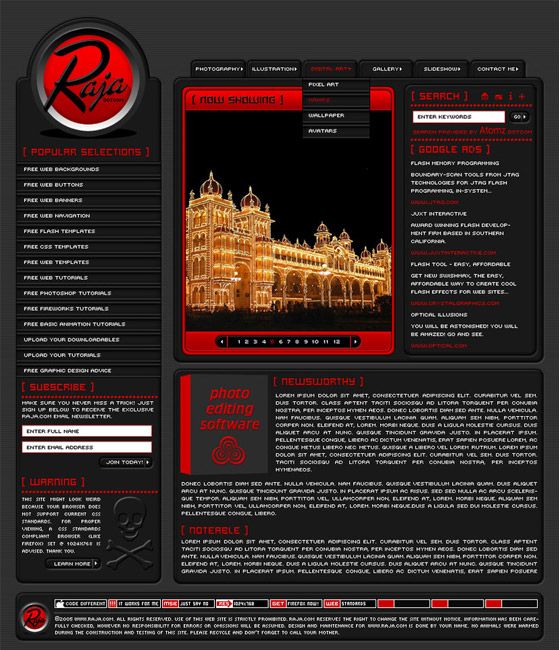 PSD Website Tempales