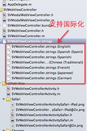 使用 SVWebViewController 推出浏览器控制器