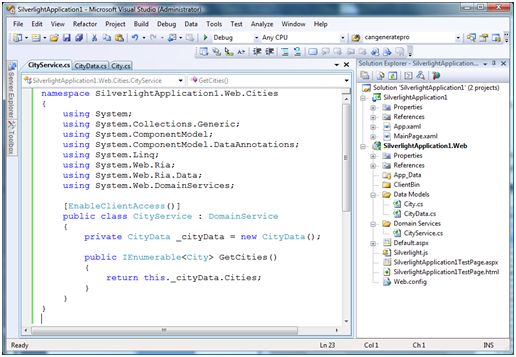 ：Silverlight客户端代码如何生成的----MS RIA Services Framework白皮书简译