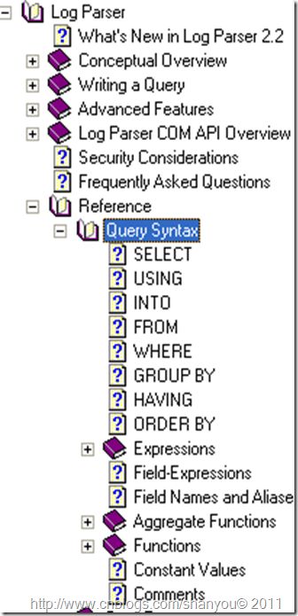 LogParserQuerySyntax