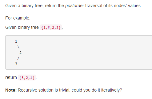 [Leetcode] Binary Tree Postorder Traversal