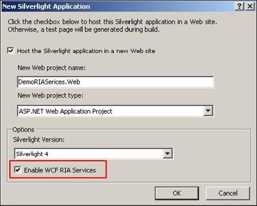 VS2010 Enable WCF RIA Services