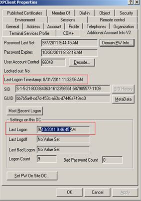 细说LastLogonTimeStamp