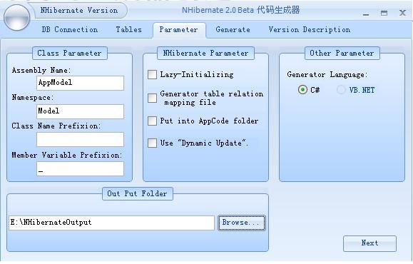 学习使用NHibernate2.1.0Beta1（二）— 代码生成