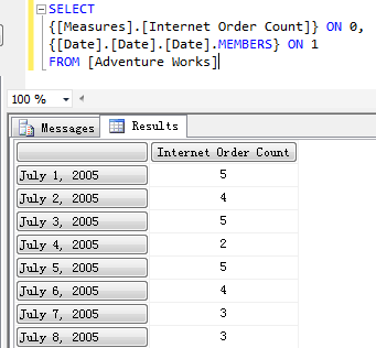 MDX Cookbook 12 - 计算 SMA 简单移动平均 LastPeriods() 函数的使用