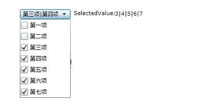 Silverlight中实现带CheckBox的多选下拉框