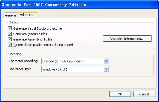 Xenocode Fox 2007反编译Net代码要注意字符编码