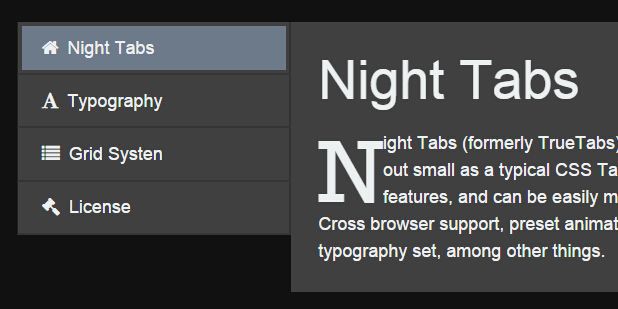 一款纯css3实现的tab选项卡