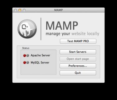 MAMP Main Window