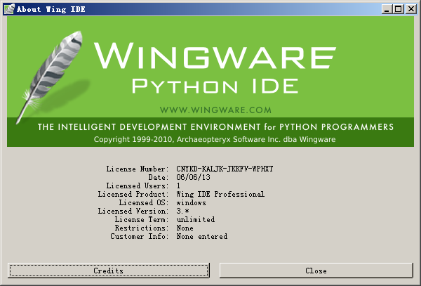 Python开发工具：Wing IDE （含详细注册过程）