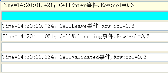 DataGridView的Cell事件的先后触发顺序