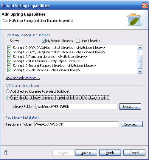 使用myeclipse集成struts,hibernate,spring的一个示例程序（图六）
