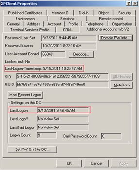 细说LastLogonTimeStamp