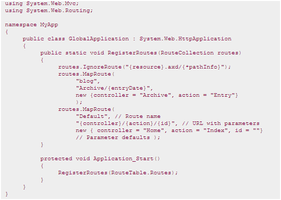 ASP.NET MVC 的URL路由介绍