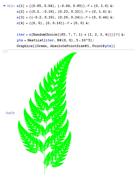 分形蕨 fractal fern