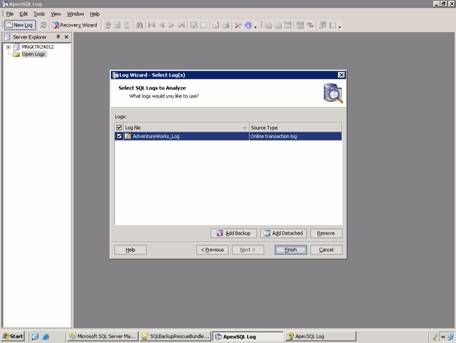 ApexSQL Log 2005
