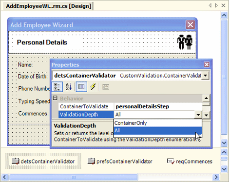 【MSDN文摘】使用自定义验证组件库扩展windows窗体: Container Scope