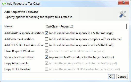 Add request to test case