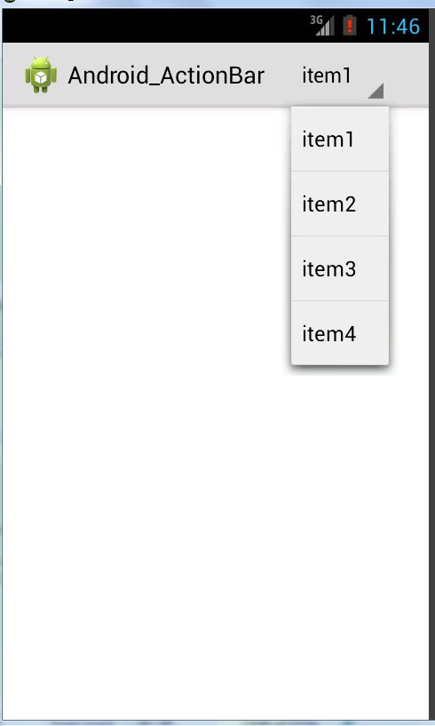 ANDROID笔记: ActionBar(三)之ActionBar List