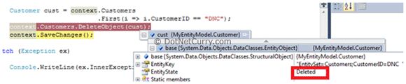 Entity State Deleted