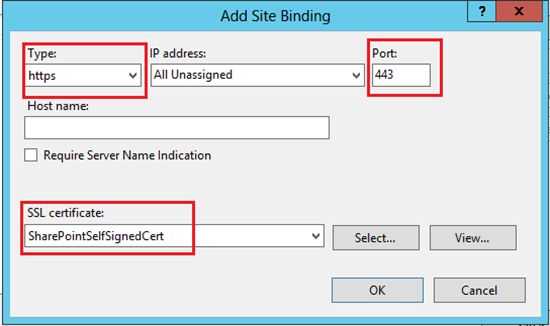 Configure SSL for SharePoint 2013