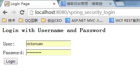 SpringSecurity 在MVC 中的简单使用（翻译的，稍加改动）