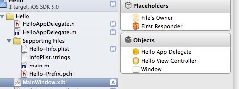 在XCode4.2中添加MainWindow.xib文件